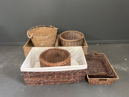 Lot of Cane Baskets