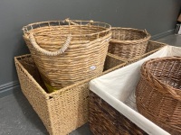 Lot of Cane Baskets - 2