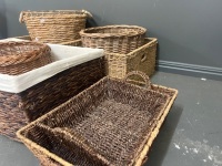 Lot of Cane Baskets - 3