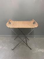 Fold-Out Cane Table