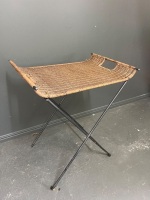 Fold-Out Cane Table - 2