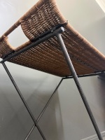 Fold-Out Cane Table - 4