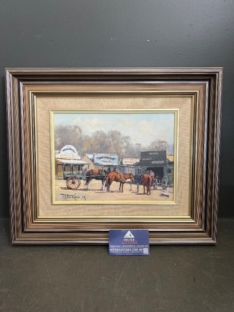 Original Framed Painting by Peter Kruk 'Old Bendigo'