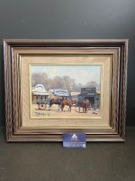 Original Framed Painting by Peter Kruk 'Old Bendigo'