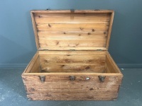 Antique Wooden Travel Chest - 2