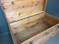 Antique Wooden Travel Chest - 3