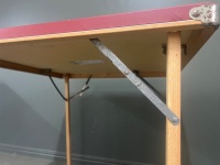 Red Top Folding Card Table - 3