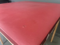 Red Top Folding Card Table - 4