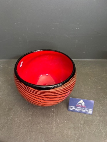 Heavy Art Glass Murano Bowl