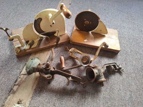 Three Hand Mixers and Two Slicers