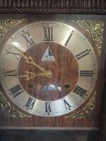 2 x Wooden Mantle Clocks and 1 x Wooden Hanging Clock - 2