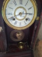 Wooden Mantle Clock with Key - 2