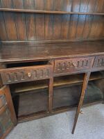 Mid-Century Oak Dresser with Plate Rack - 2