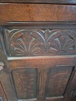 Mid-Century Oak Dresser with Plate Rack - 5