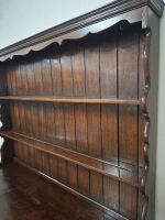Mid-Century Oak Dresser with Plate Rack - 6