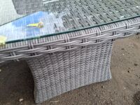 Outdoor Wicker Table with Glass Top - 3