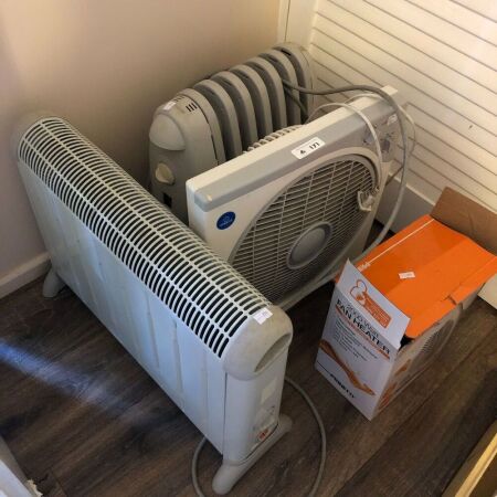 Lot of 4 Asstd Electrical Fans / Heaters