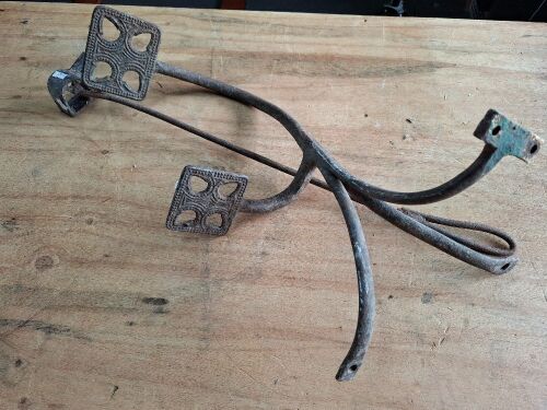 Antique Cast Iron Sulky Step and Branding Iron