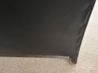 3 Seater Black Leather Lounge - 3