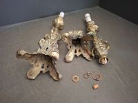 2 x Brass Lamps - 4