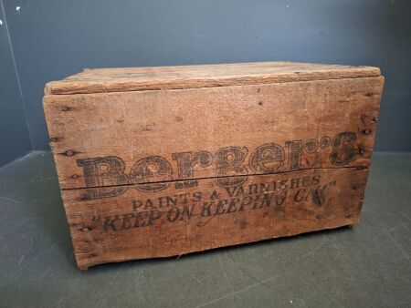 Vintage Berger's Wooden Crate