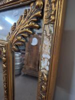 Antique Style Wall Mirror with Timber and Plaster Gold Gilt Fancy Frame - From the Brisbane Treasury Casino - 2