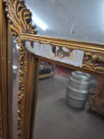 Antique Style Wall Mirror with Timber and Plaster Gold Gilt Fancy Frame - From the Brisbane Treasury Casino - 3