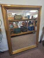 Thick Gold Framed Large Mirror with Timber and Plaster Gold Gilded Frame - From the Brisbane Treasury Casino