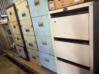 4x filing cabinets with assorted contents