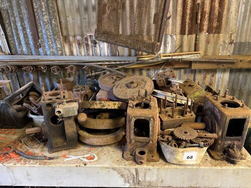 Assorted stationary engine parts