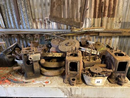 Assorted stationary engine parts