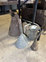 Bee smoker and vintage can, funnels etc