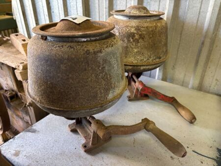 2x SUNRISE butter churns
