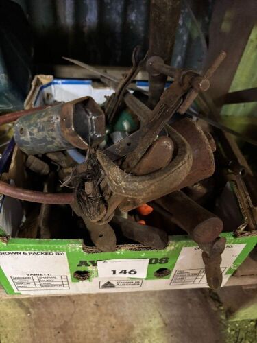 Box of assorted tools