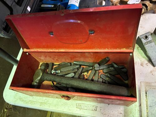 Box of metal number/letter punches