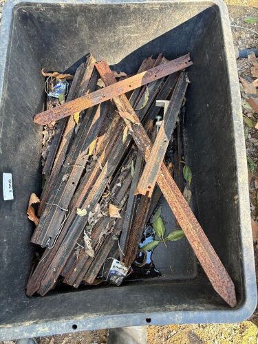 Box of short steel pickets