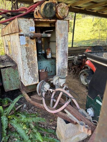 Heavy duty mobile John Deere diesel powered air compressor