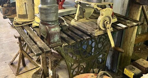 Table with cast iron legs