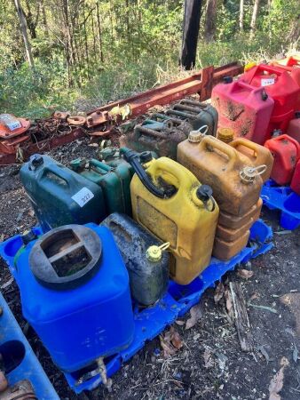 Pallet of fuel cans
