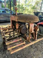Tractor engine mounted on trailer