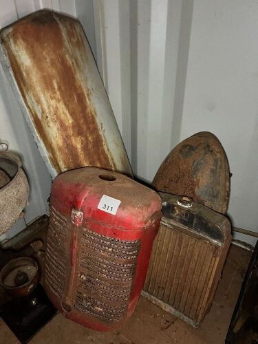 Radiator, grill and fuel tank, bonnet etc