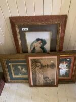 4 Framed Prints of Ladies