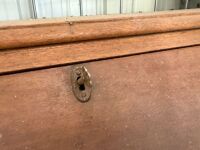 Silky oak drop down writing desk with contents - 2