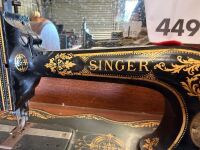 SINGER shuttle sewing machine with case - 2