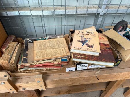 Assortment of magazines and books