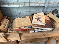 Assortment of magazines and books
