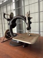 Willcox and Gibbs sewing machine on cast iron treadle base - 3