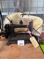American Davis Handcrafter sewing machine on cast iron paw foot base