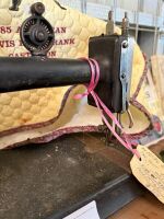 American Davis Handcrafter sewing machine on cast iron paw foot base - 4