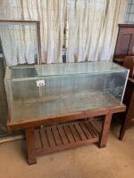 Fish tank on wooden stand
